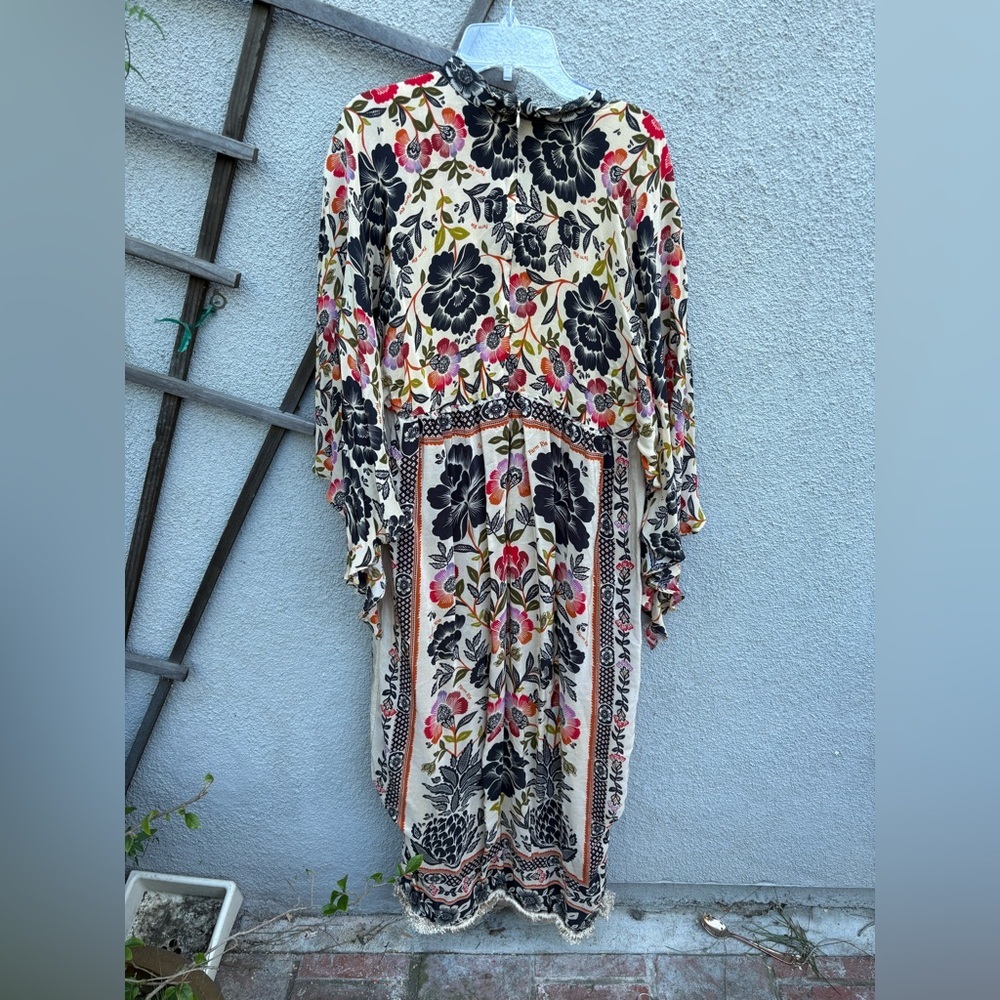 Farm Rio Romantic Garden Floral High-Neck Maxi Dress - Picture 12 of 13